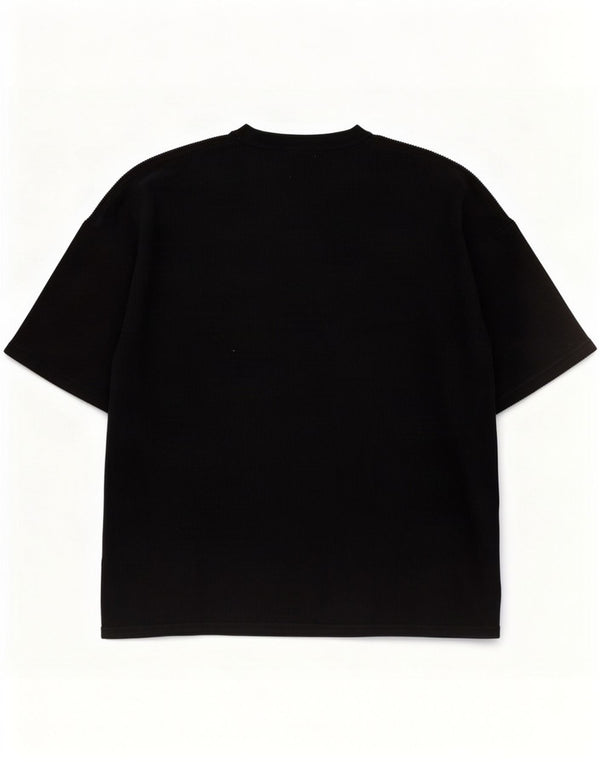 Camiseta masculina Zara Top grande de algodão preto