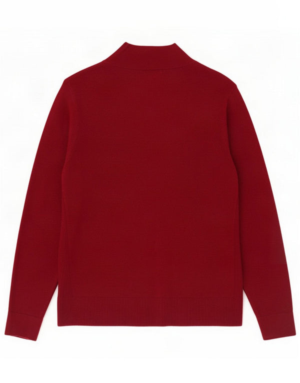 Suéter cardigã feminino grande com material branco Reino Unido 16 Viscose Borgonha grande