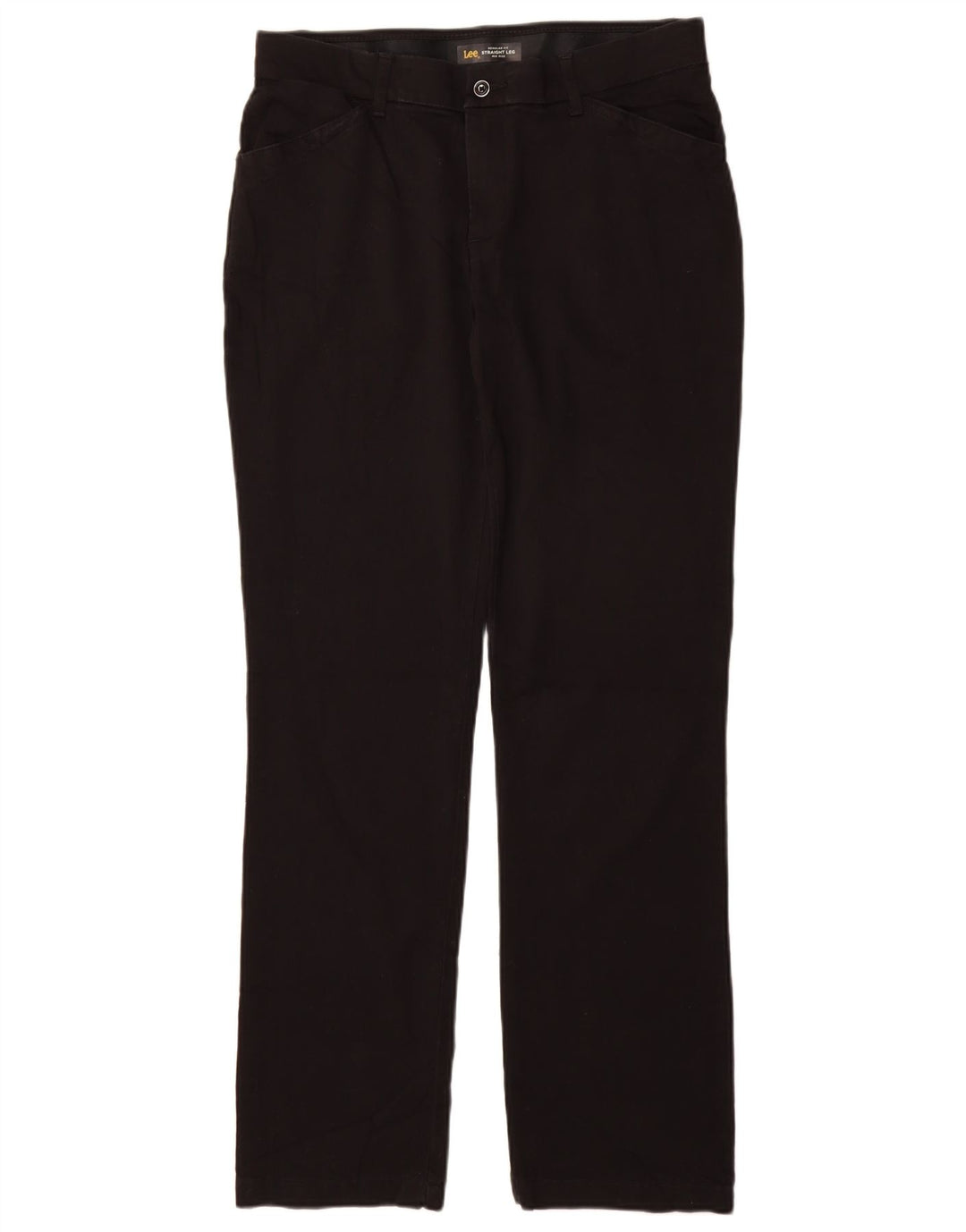 Calça feminina LEE regular fit reta casual EUA 10 grande W33 L32 preta