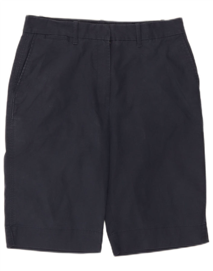 Shorts chino feminino Marks & Spencer Reino Unido 12 médio W32 algodão azul marinho