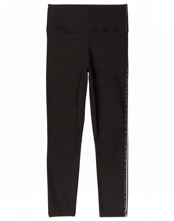 Under Armour Womens Heat Gear Graphic Leggings Reino Unido 10 Pequeno Poliéster Preto