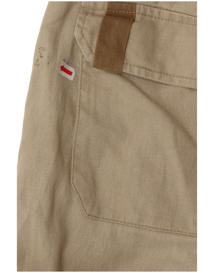 Calça chino reta feminina GUESS W32 L32 linho bege