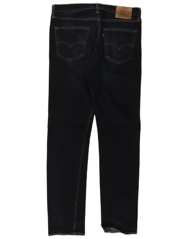 Levi's Masculino 522 Slim Jeans W34 L34 Azul Marinho Algodão