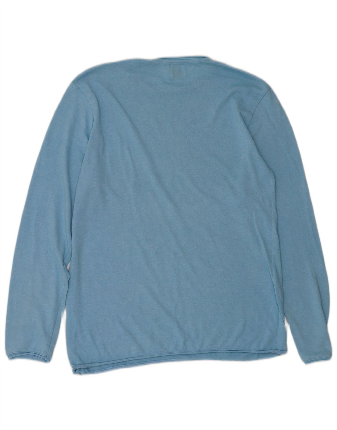 Zara Suéter masculino com gola redonda grande azul