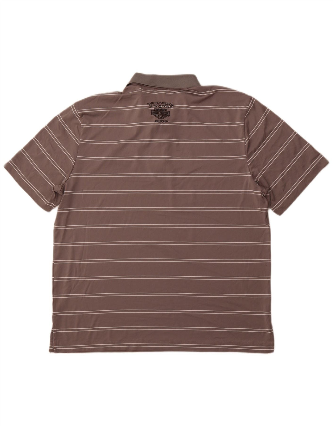 Camisa polo masculina HARLEY DAVIDSON XL poliéster listrado cinza