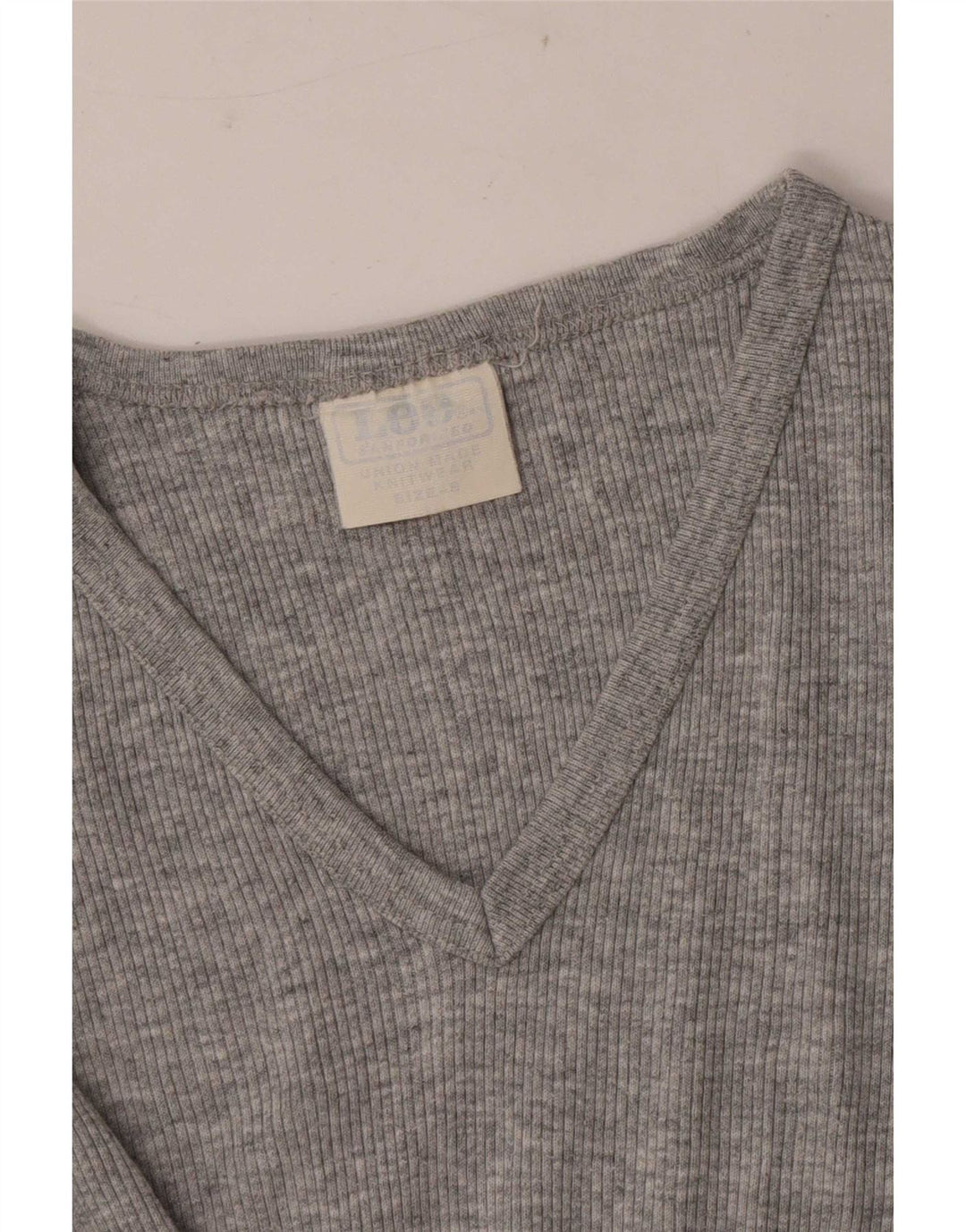 Camiseta feminina Lee UK 8 pequena algodão cinza