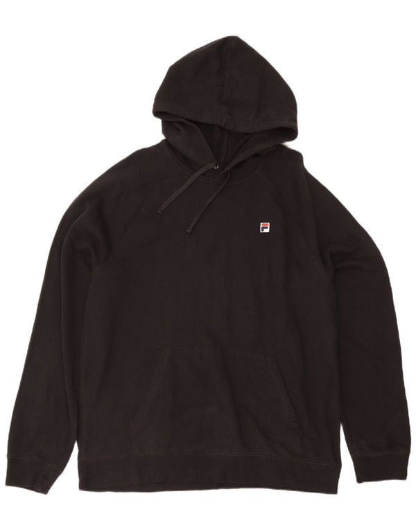 Fila Mens Regular Fit Hoodie Jumper XL Algodão Preto