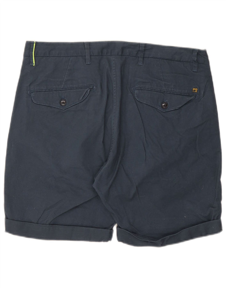 Scotch & Soda Mens Chino Shorts W32 Médio Algodão Azul Marinho