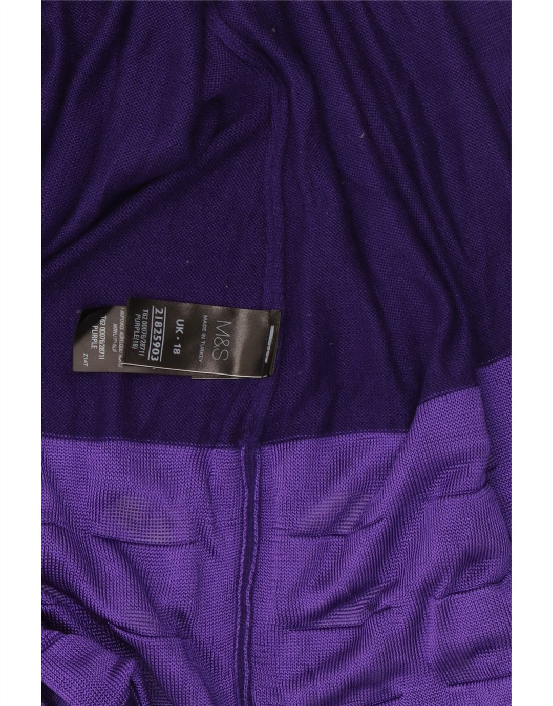 Suéter cardigã aberto feminino Marks & Spencer UK 18 XL roxo geométrico