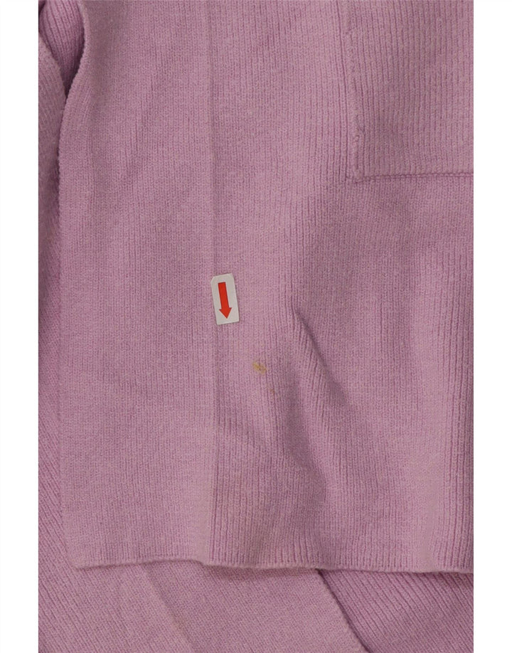 Marks & Spencer Suéter feminino Longline Open Cardigan Reino Unido 12 Médio Rosa