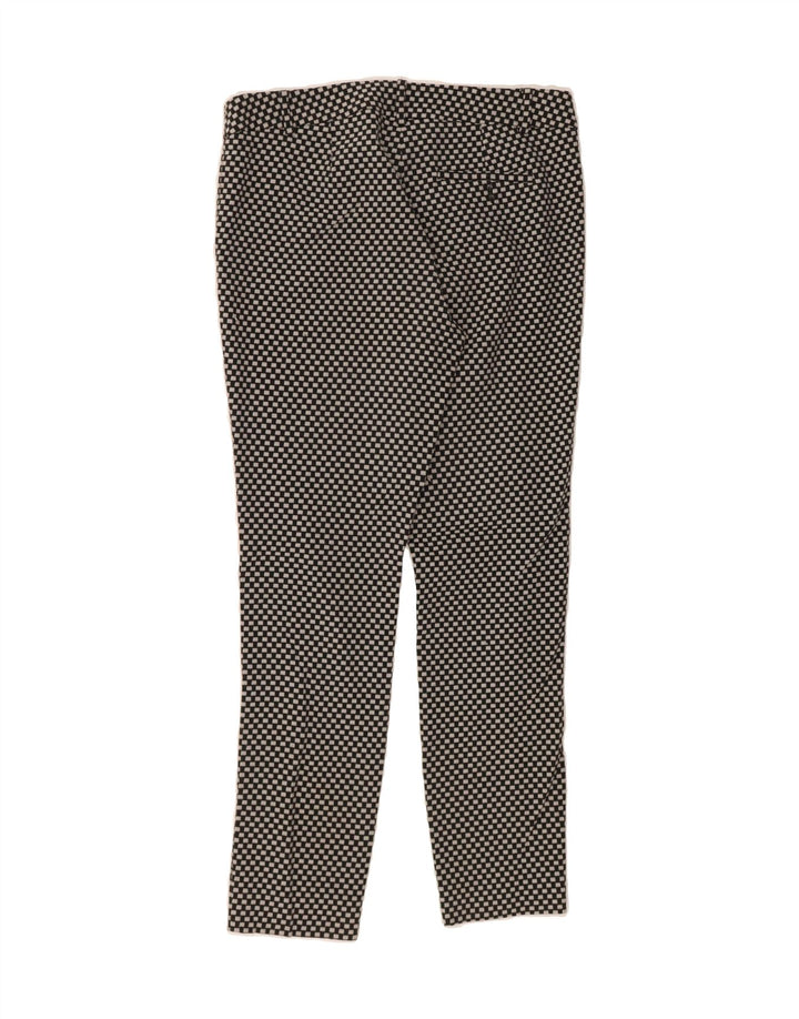 MARELLA Womens Slim Casual Trousers W32 L28 Black Geometric Vintage Marella and Second-Hand Marella from Messina Hembry 
