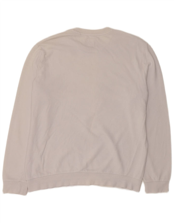 Guess Mens Graphic Moletom Jumper XL Off White Algodão