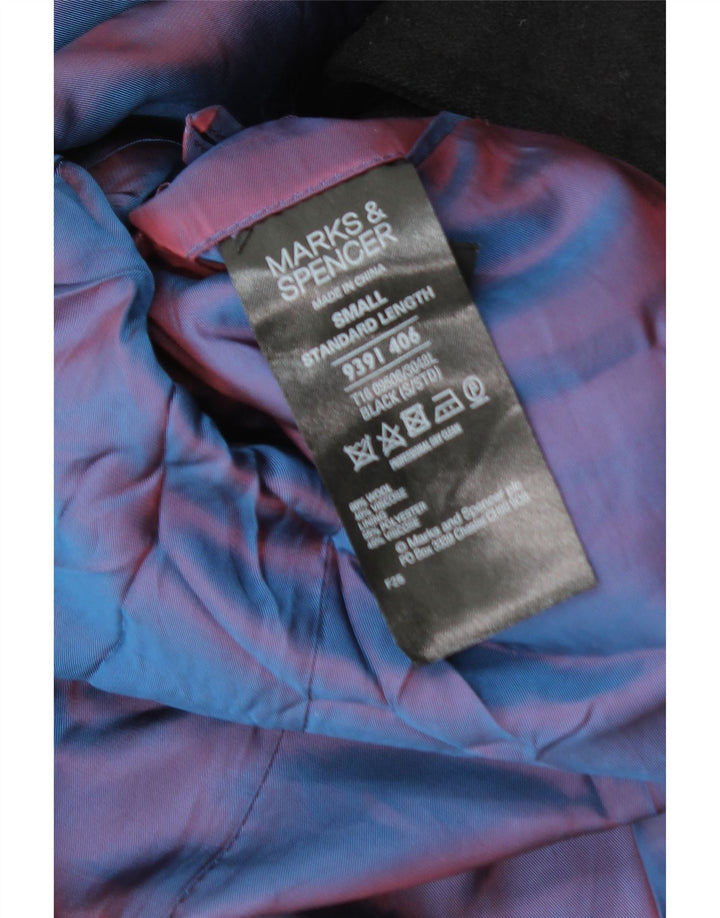 Casaco masculino Marks & Spencer Autograph Pea UK 36 pequeno lã preta