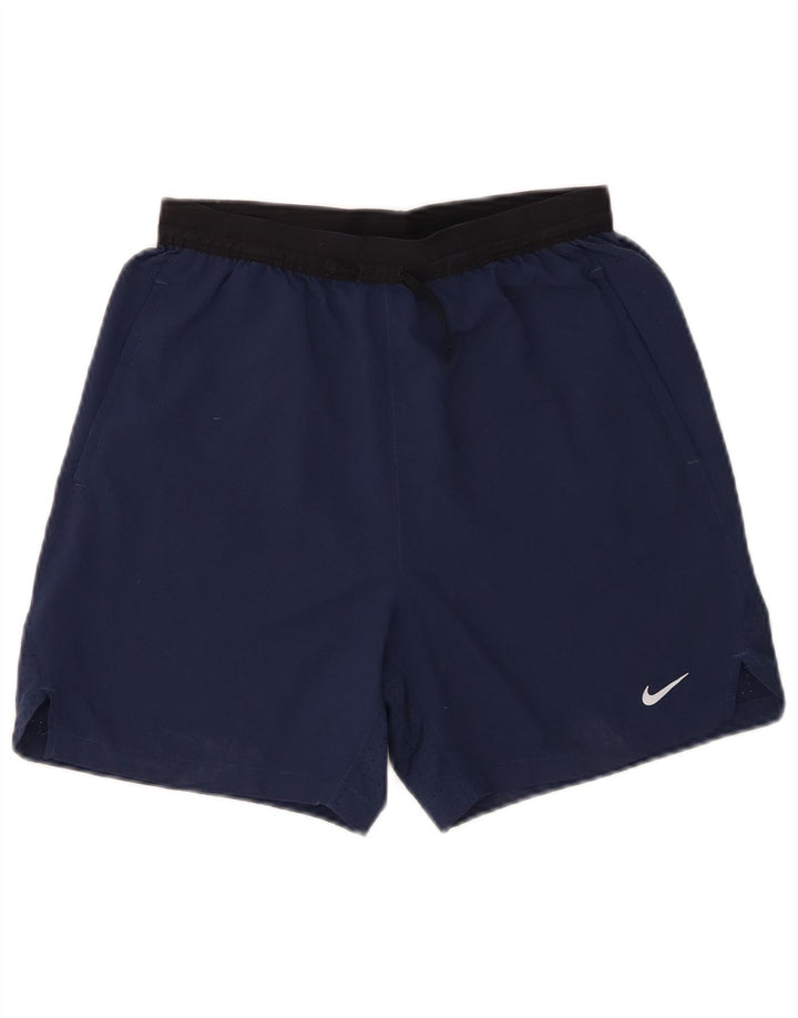 Shorts esportivos Nike Boys Dri Fit 13-14 anos azul marinho poliéster