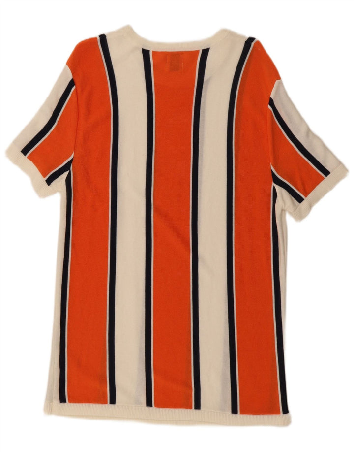 Vestido básico feminino Zara UK 18 XL viscose listrada branca