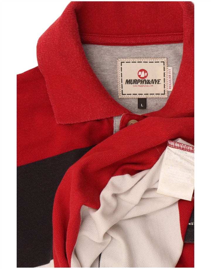 Camisa polo masculina Murphy & Nye regular fit grande algodão listrado multicolorido