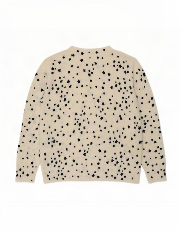 Marks & Spencer Womens Crew Neck Jumper Sweater UK 14 Medium White