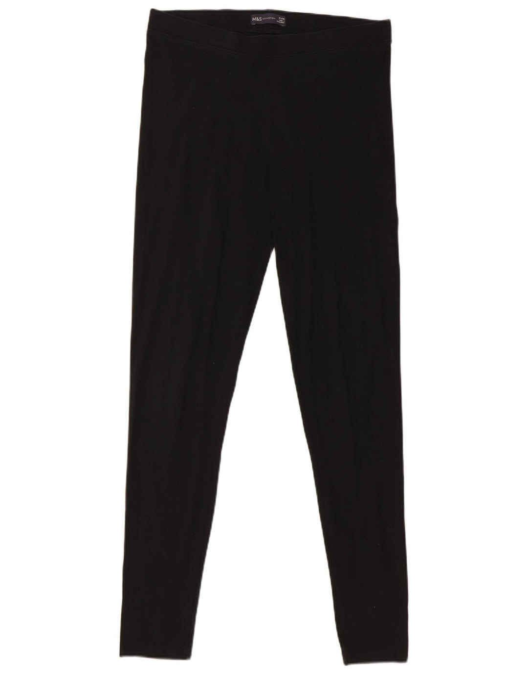 Leggings femininos Marks & Spencer UK 12 algodão preto médio