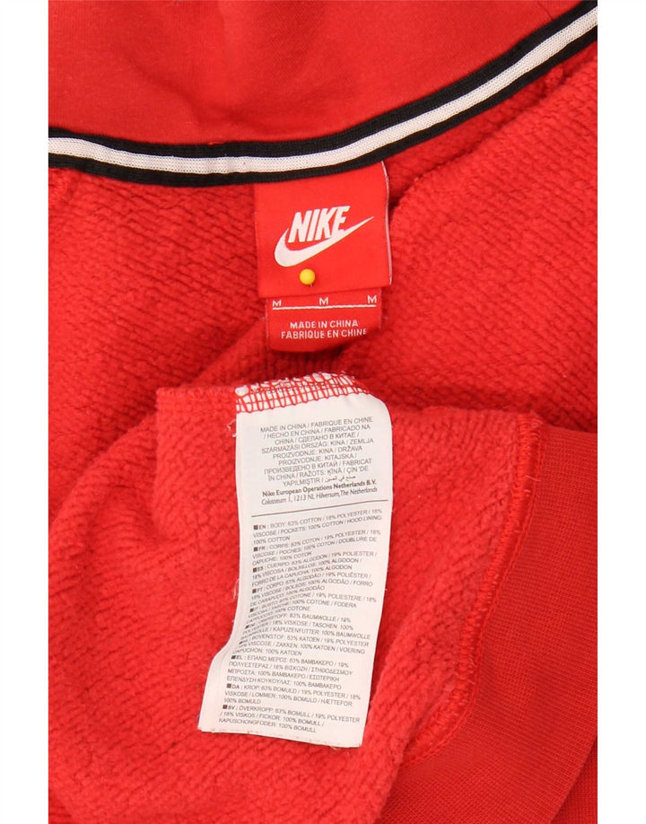 Nike Womens Hoodie Jumper UK 14 Médio Algodão Vermelho