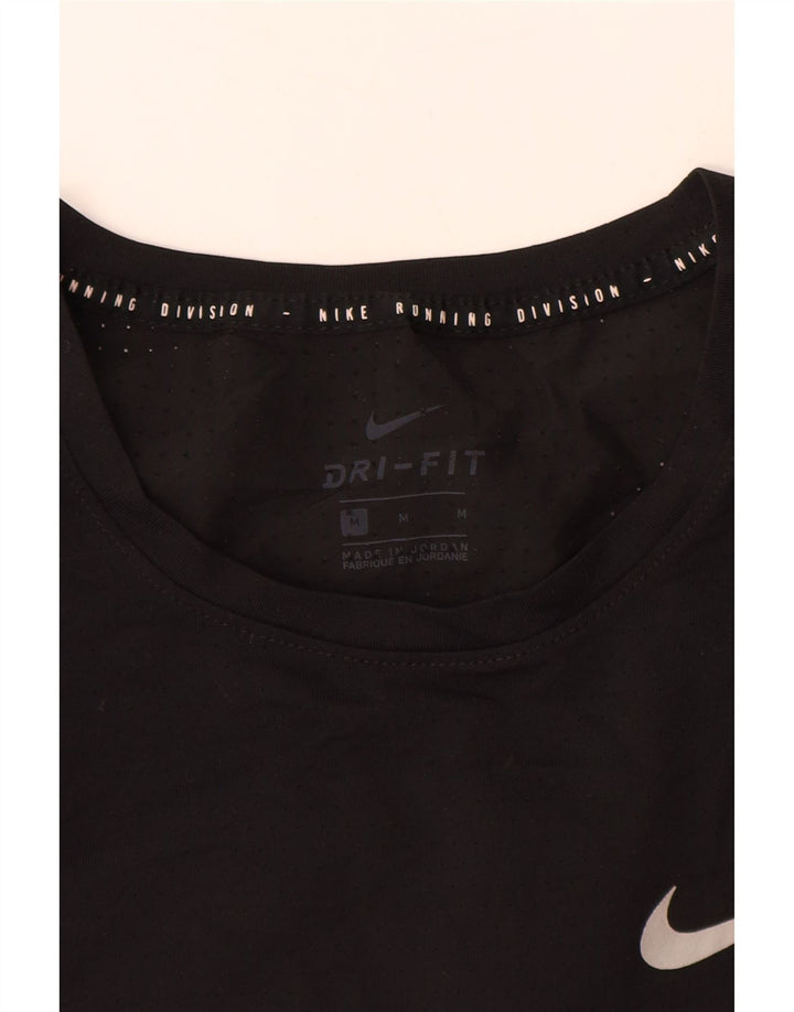 Camiseta masculina NIKE Dri Fit Graphic Top médio preto poliéster