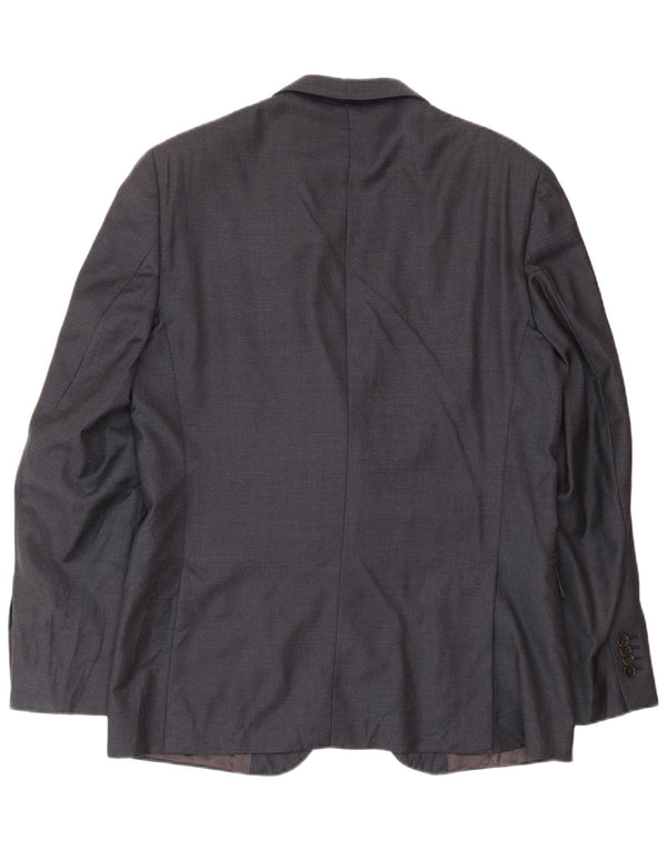 Jaqueta blazer masculina MASSIMO DUTTI com 2 botões UE 52 grande lã azul marinho