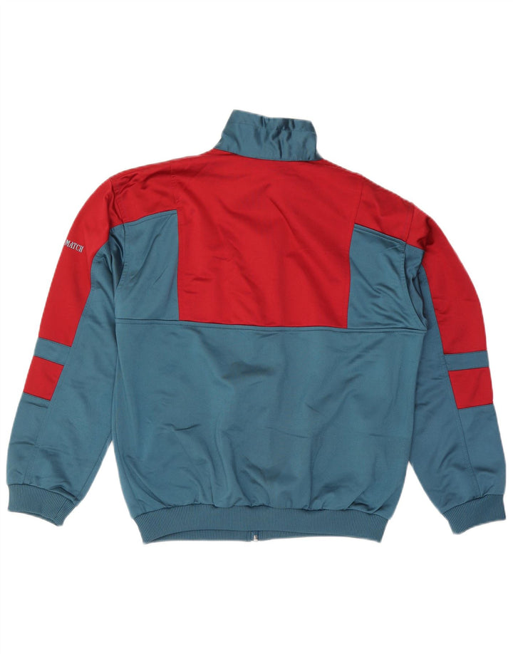 Poliéster azul médio de Colourblock do revestimento superior do fato de treino dos homens do vintage