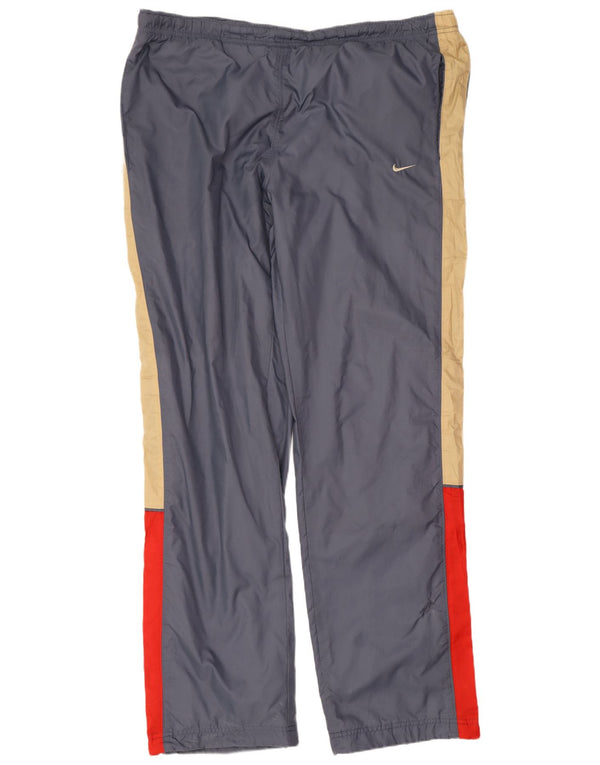 Calça de treino masculina Nike XL cinza colorblock nylon esportivo