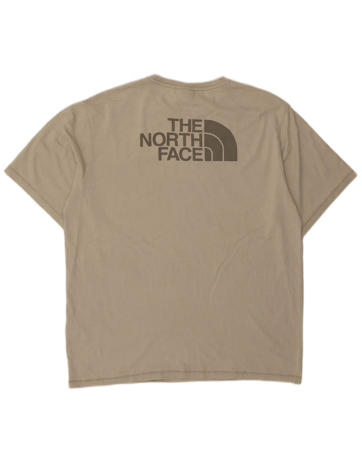 Camiseta gráfica masculina The North Face algodão bege médio