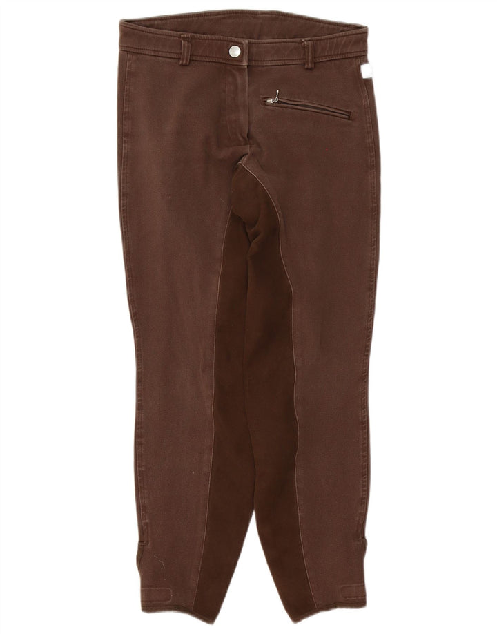 Calça de equitação feminina vintage EU 38 médio W28 L27 marrom colorblock