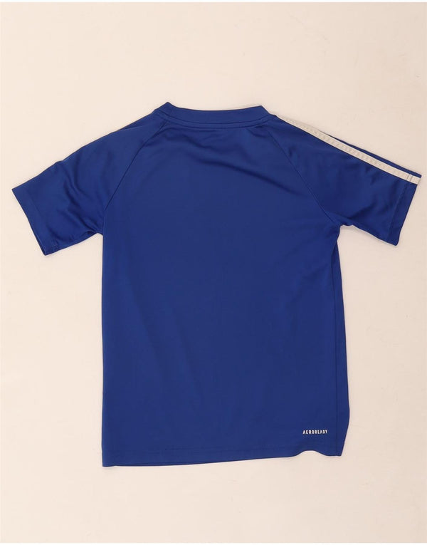 Camiseta Adidas Menino Aeroready Top 9-10 Anos Azul Poliéster
