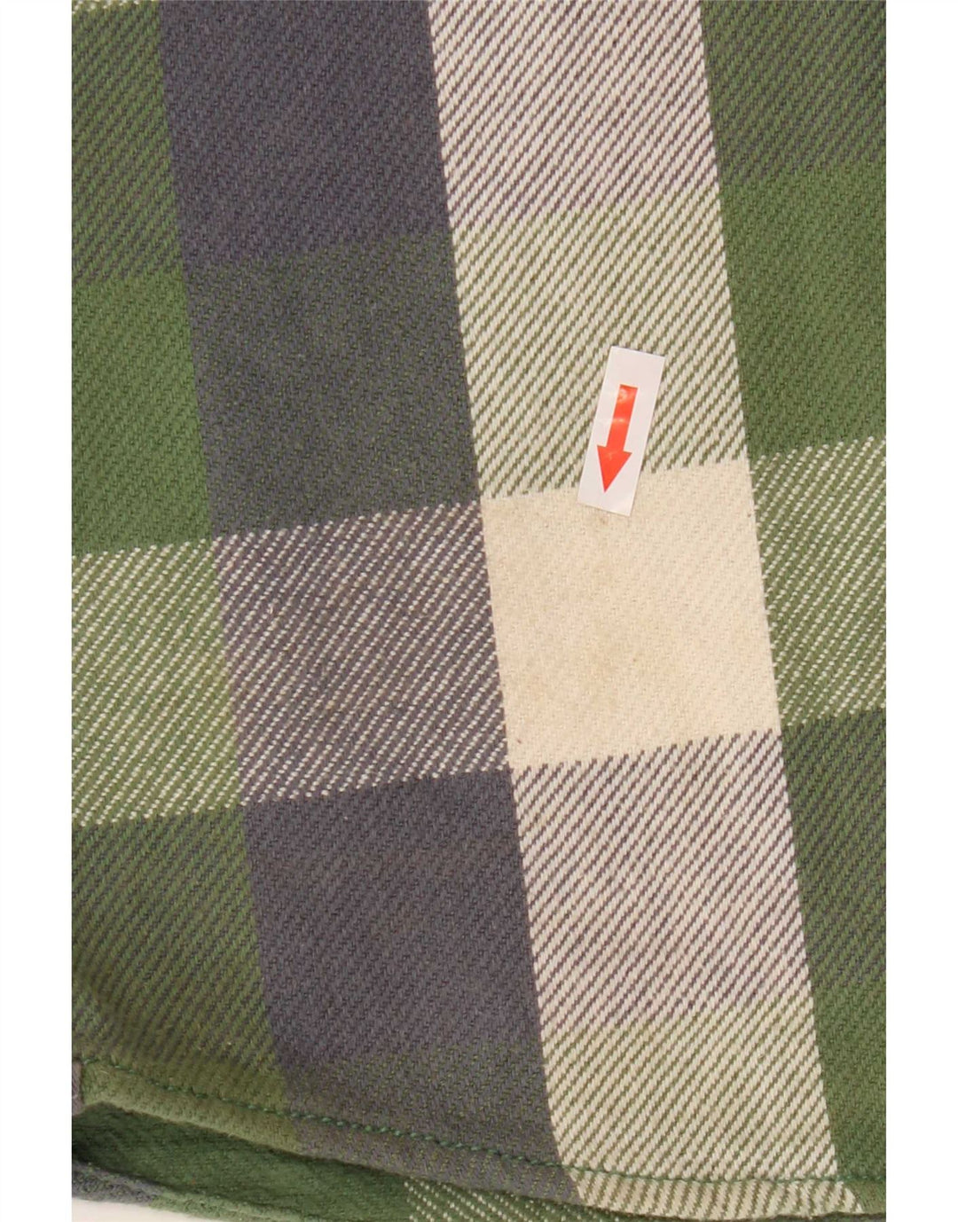 Camisa alta de flanela masculina Fat Face algodão xadrez verde médio