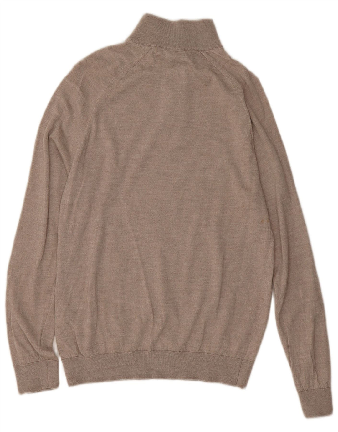 Suéter masculino REISS com zíper e gola grande de lã cinza