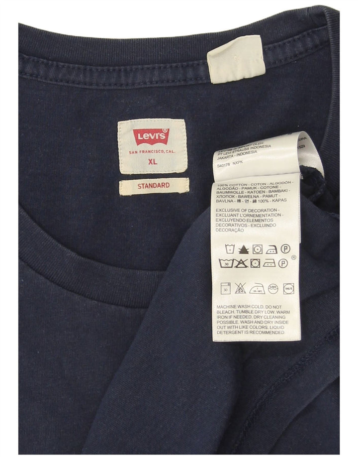 Camiseta masculina Levi's Top XL algodão azul marinho