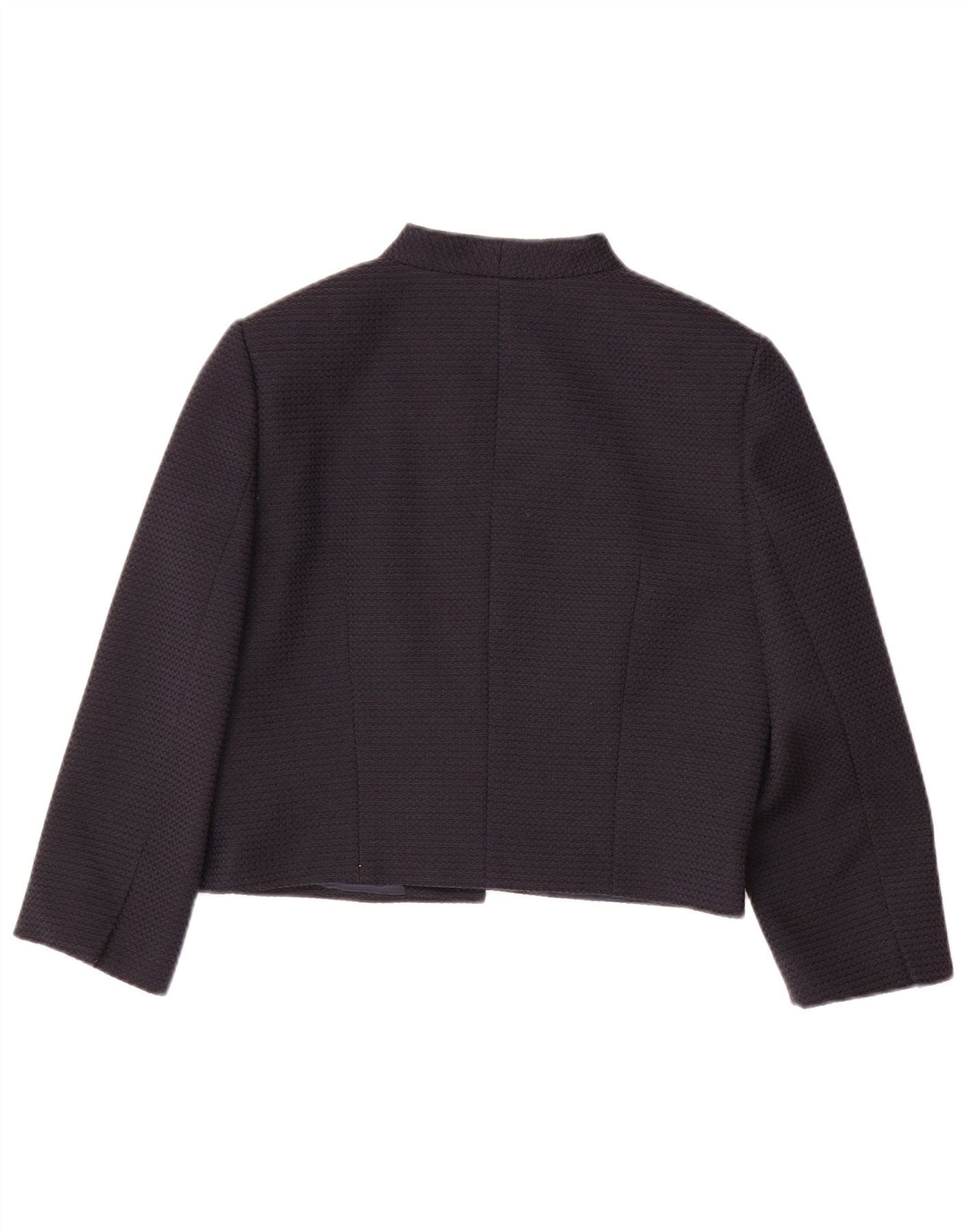 Jaqueta bolero feminina HOBBS crop manga 3/4 aberta Reino Unido 12 médio preto