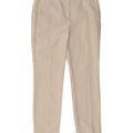 ZARA Calça Chino Feminina Slim Pequena W26 L28 Poliéster Branco