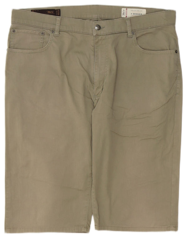 Marlboro Classics masculino Denver shorts casuais W38 XL algodão cáqui