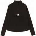 The North Face Womens Zip Neck Pullover Treino Top UK 10 Pequeno Preto