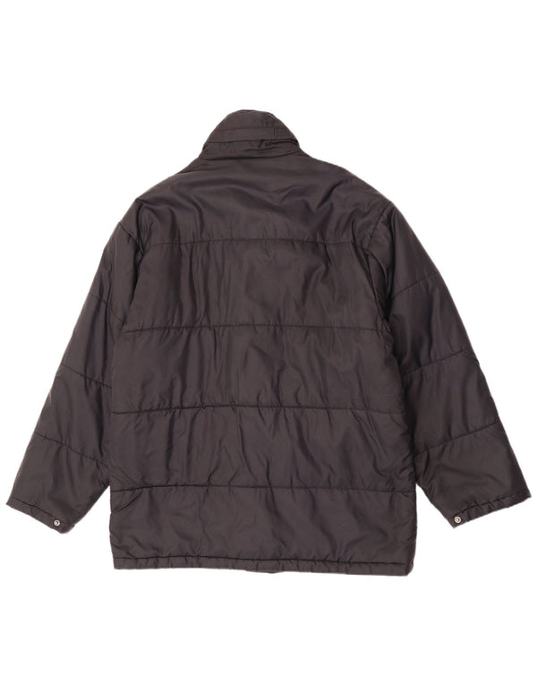 Jaqueta acolchoada masculina Egon Von Furstenberg UK 40 grande preta