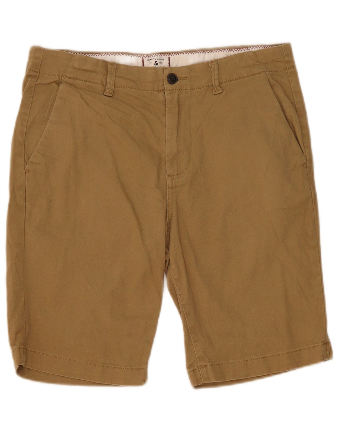 Shorts Chino Masculino Jack & Jones Pequeno W32 Algodão Marrom