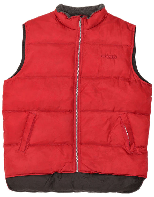 Southern Mens acolchoado Gilet UK 40 grande poliéster vermelho