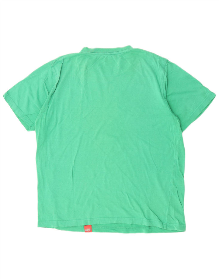 Camiseta masculina gráfica DICKIES Top grande de algodão verde