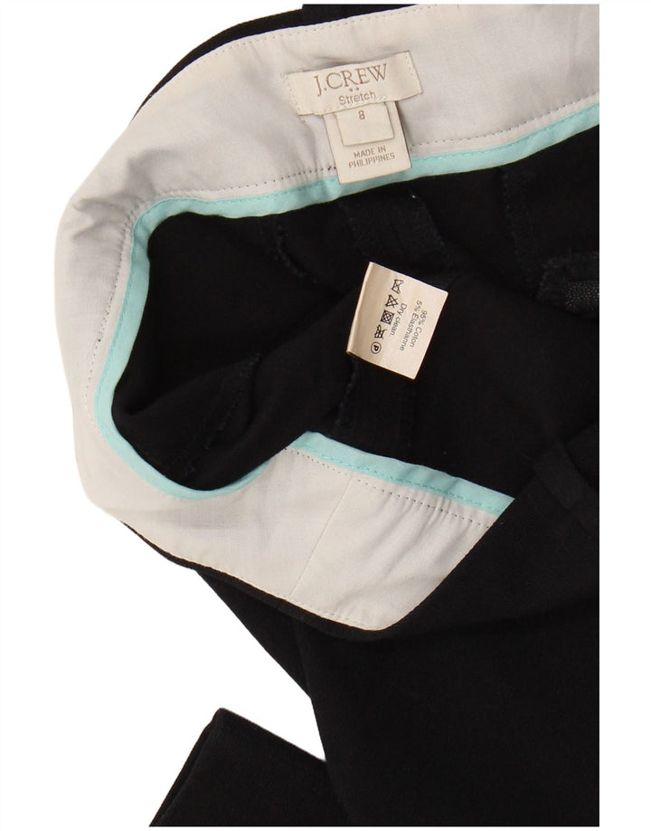 Calça feminina J. CREW Stretch Slim Cropped US 8 Médio W30 L26 Preta
