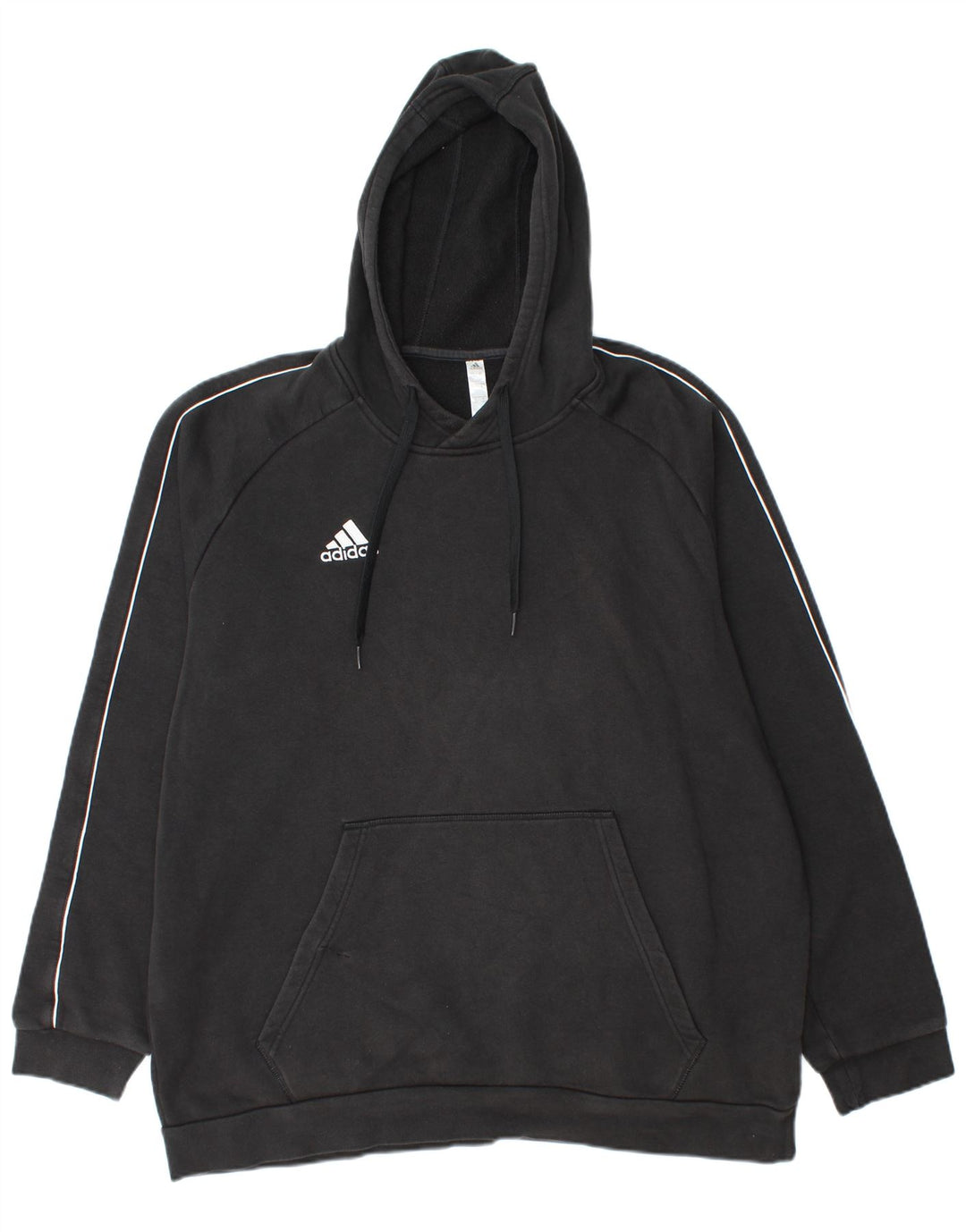 ADIDAS Mens Hoodie Jumper 2XL Algodão Preto