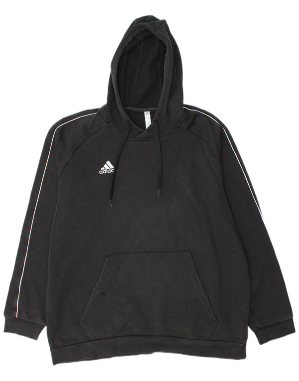 ADIDAS Mens Hoodie Jumper 2XL Algodão Preto