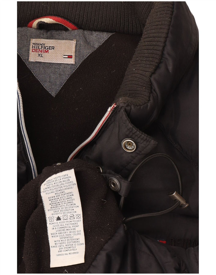 Colete acolchoado masculino Tommy Hilfiger UK 42 XL preto nylon