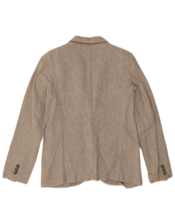 Jaqueta blazer Zara Boys com 2 botões 11-12 anos linho bege