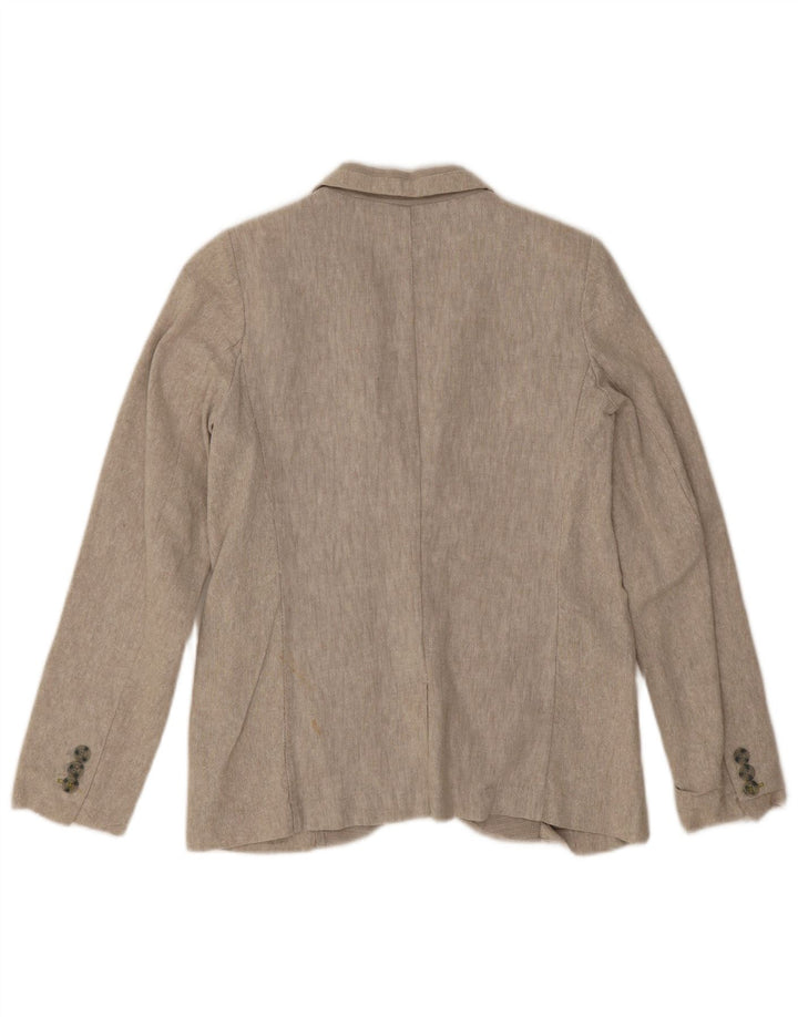 Jaqueta blazer Zara Boys com 2 botões 11-12 anos linho bege