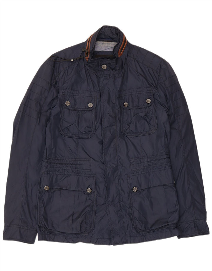 Jaqueta utilitária masculina HUGO BOSS UE 46 pequena azul marinho poliamida