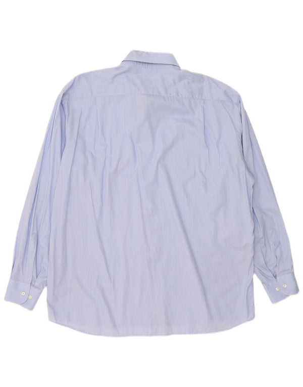 Camisa masculina Roccobarocco tamanho 45 18 2XL algodão azul