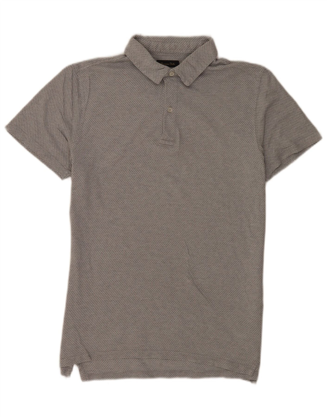 Camisa polo masculina Massimo Dutti casual fit grande cinza